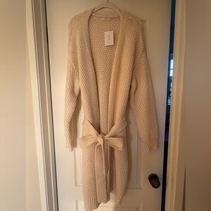 Lovestitch Cream Knit Cardigan Sweater